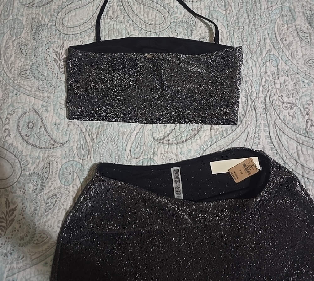 PINK Victoria's Secret Sparkle Black Swimsuit - Picture 4 of 7